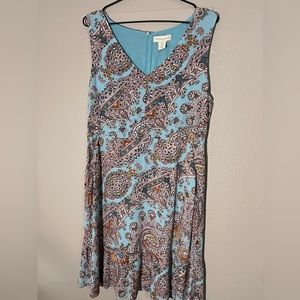 Sleeveless Boho blue dress sz 10